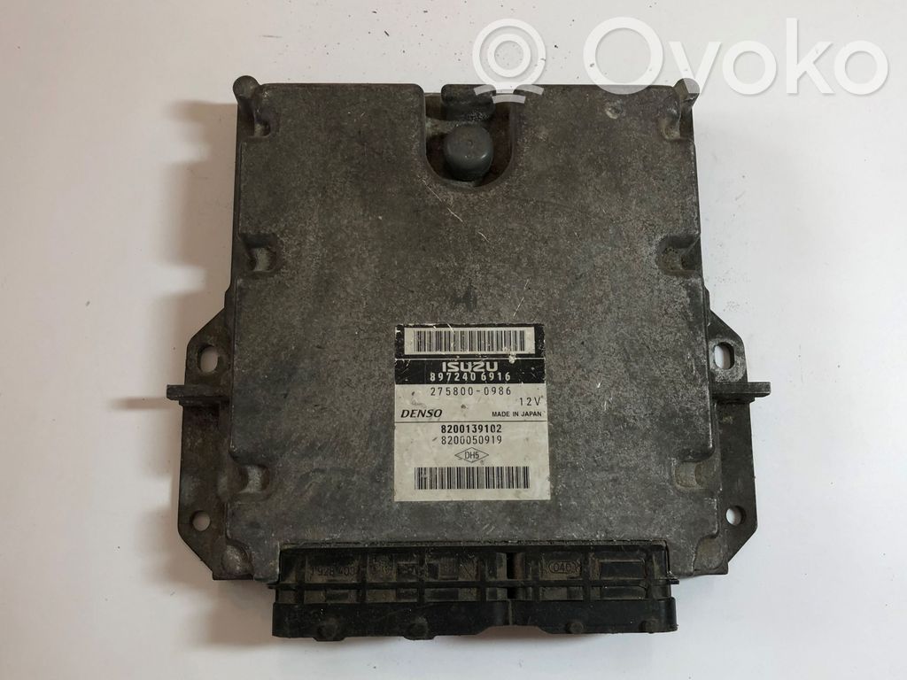 Engine control unit/module   8972406916,8200050919,2758000986,8200139102