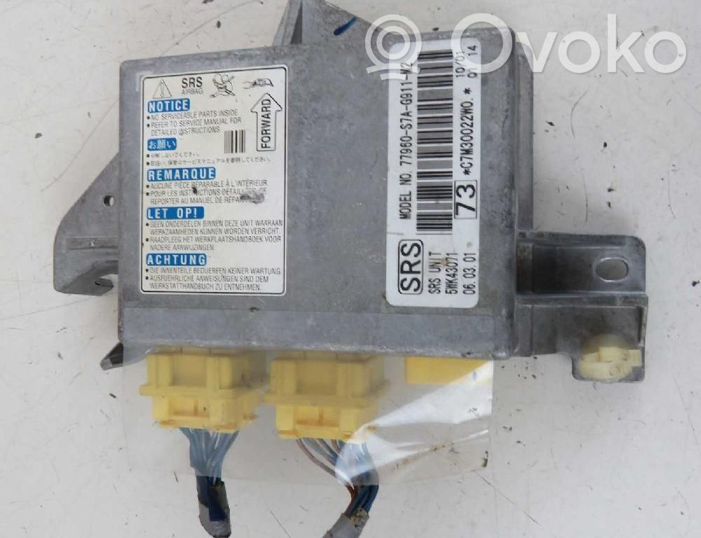 Unidad de control/módulo del Airbag   77960,G911,S7A