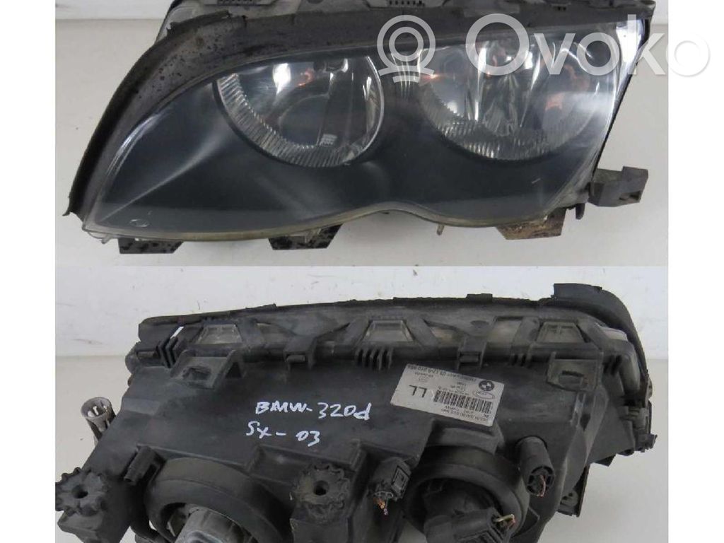 BMW 3 E46 Priekšējā luktura stikls 