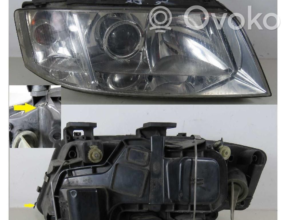 Audi A6 S6 C5 4B Scheinwerferglas 