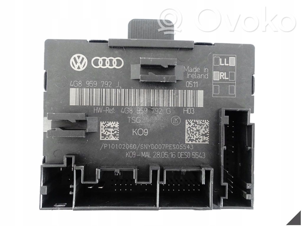 Door control unit/module   4G8959792G,140KW,190PS,4G8959792J,P10102060
