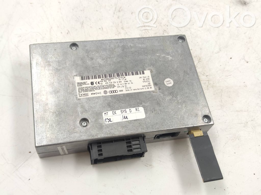 Audi A6 S6 C6 4F Unidad de control/módulo de bluetooth 