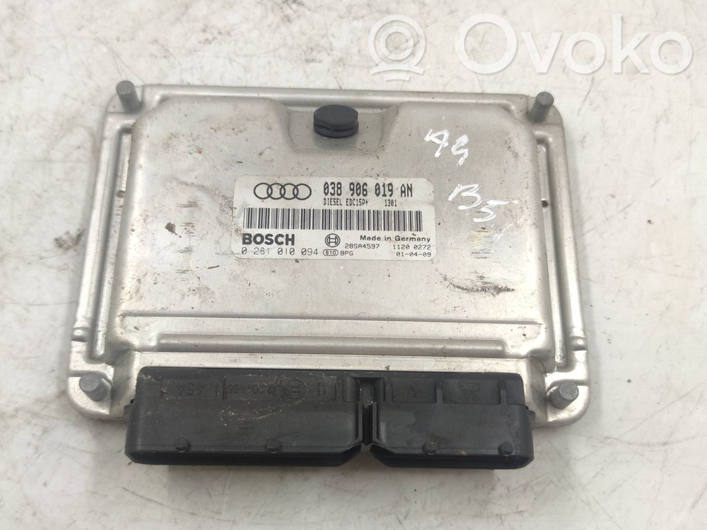 Engine control unit/module   038906019AN,28SA4597,0281010094