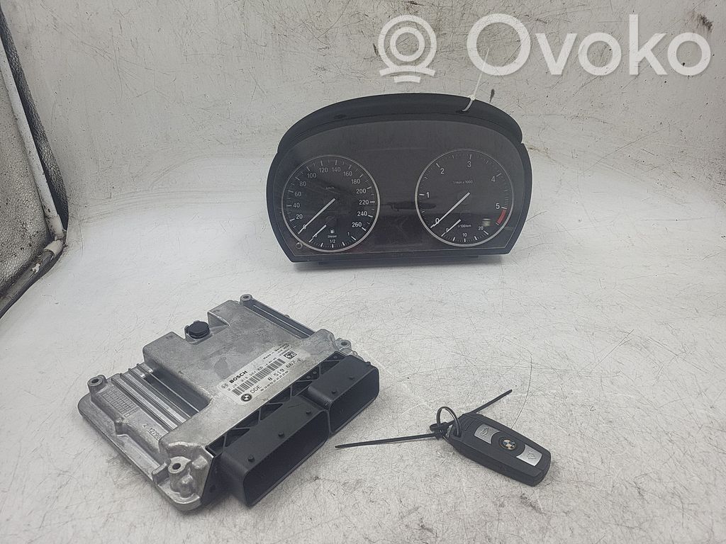 BMW 3 E90 E91 Kit centralina motore ECU e serratura 
