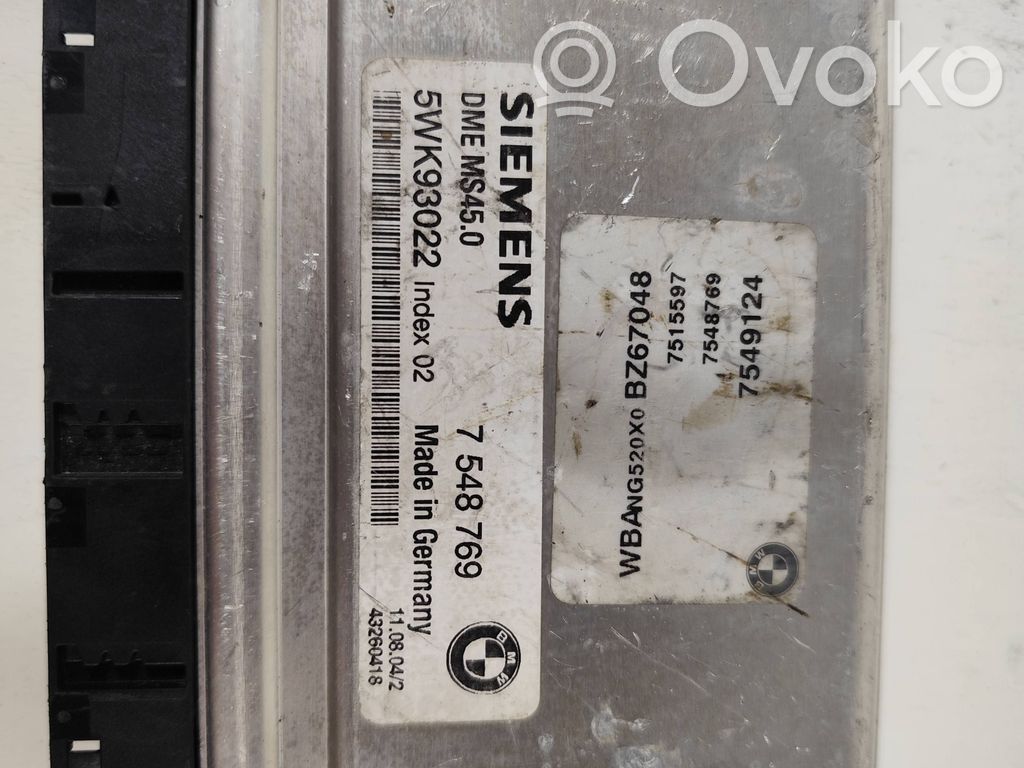 BMW 5 E60 E61 Engine control unit/module 
