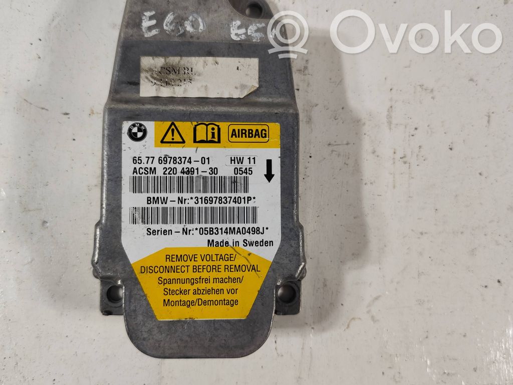 BMW 5 E60 E61 Airbag control unit/module 