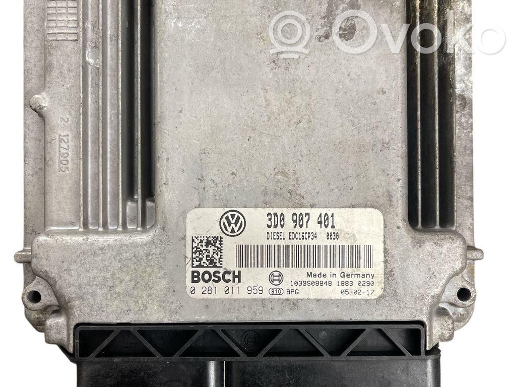 Unidad de control/módulo del motor   3D0907401,1039S08848,0281011959