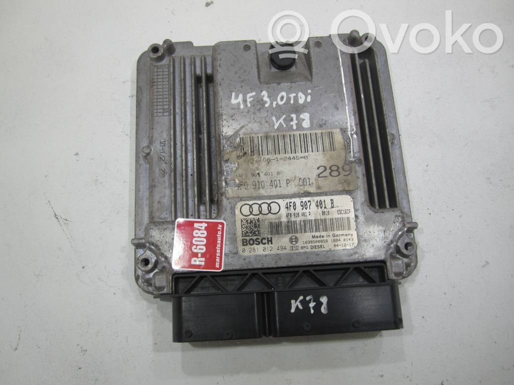 Audi A6 S6 C6 4F Centralina/modulo del motore 