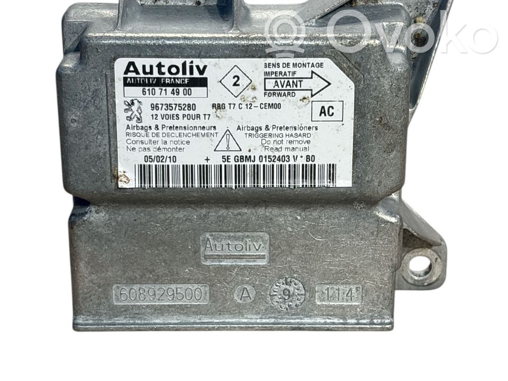 Airbag control unit/module   610714900,608929500,9673575280