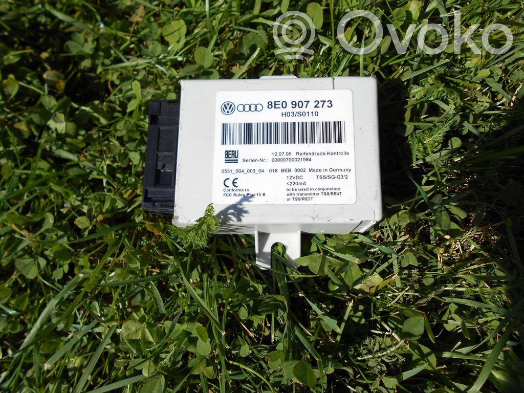 Audi A4 S4 B7 8E 8H Module de pression des pneus 