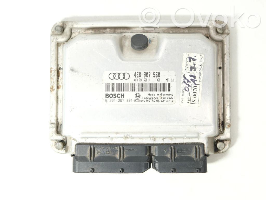 Unidad de control/módulo del motor   4E0907560