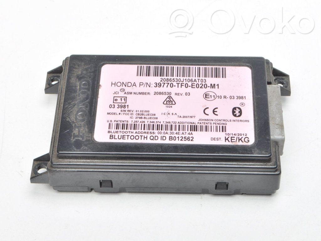 Honda Jazz Unidad de control/módulo de bluetooth 