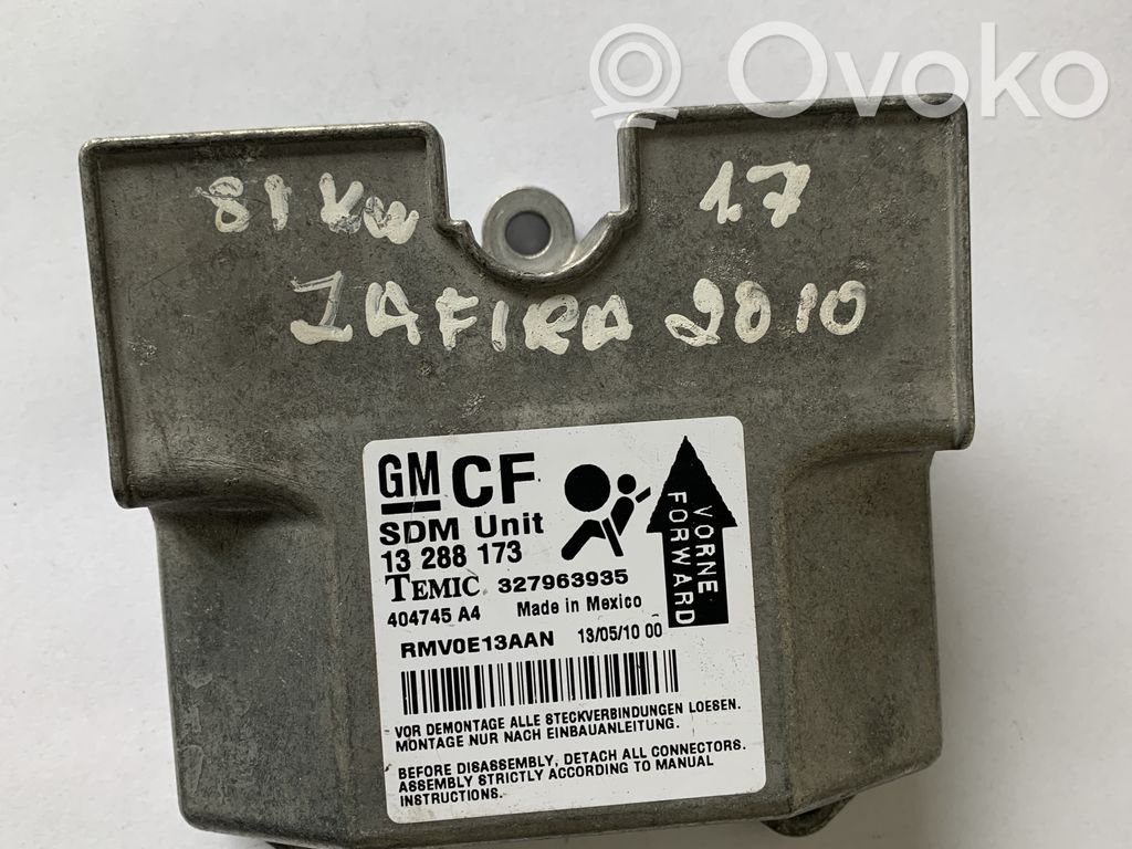 Opel Zafira B Airbag control unit/module 