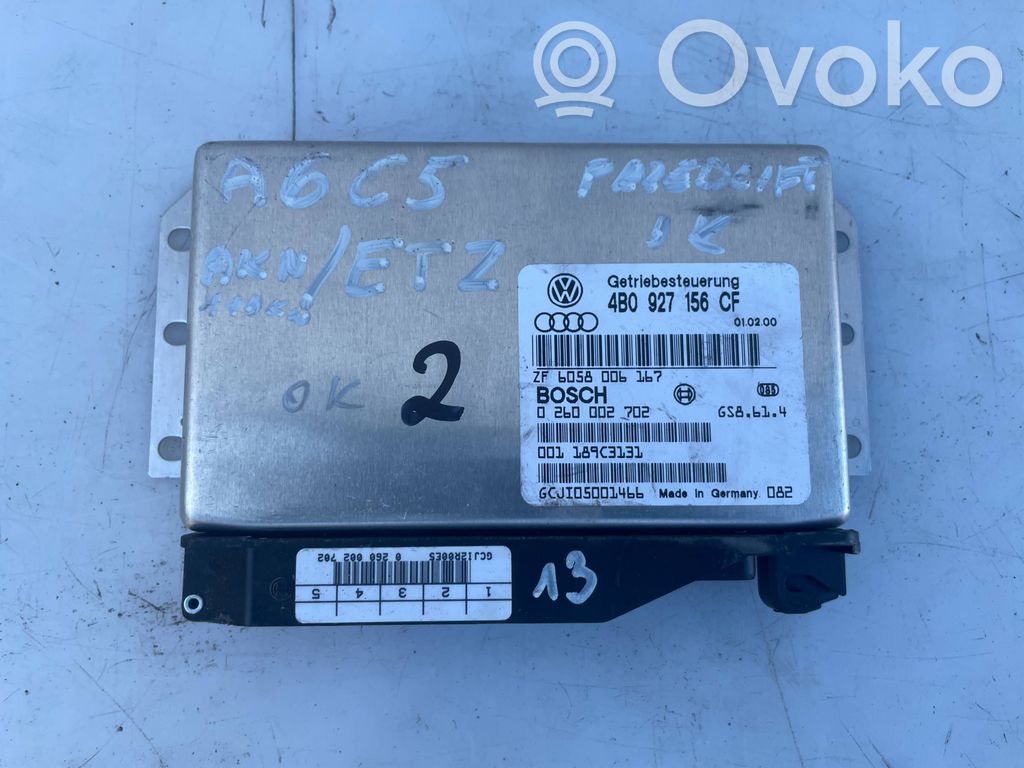 Gearbox control unit/module   4B0927156CF,ZF6058006167,0260002702