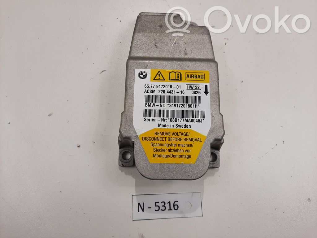 BMW 5 E60 E61 Airbag control unit/module 