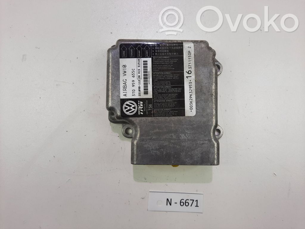 Skoda Superb B6 (3T) Airbag control unit/module 