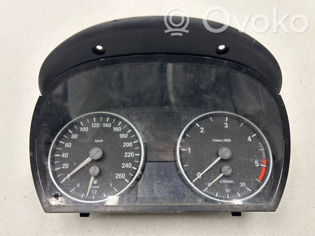 BMW 3 E90 E91 Spidometrs (instrumentu panelī) 