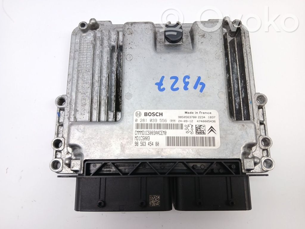 Engine control unit/module   9856345480,9850563780,0281039556