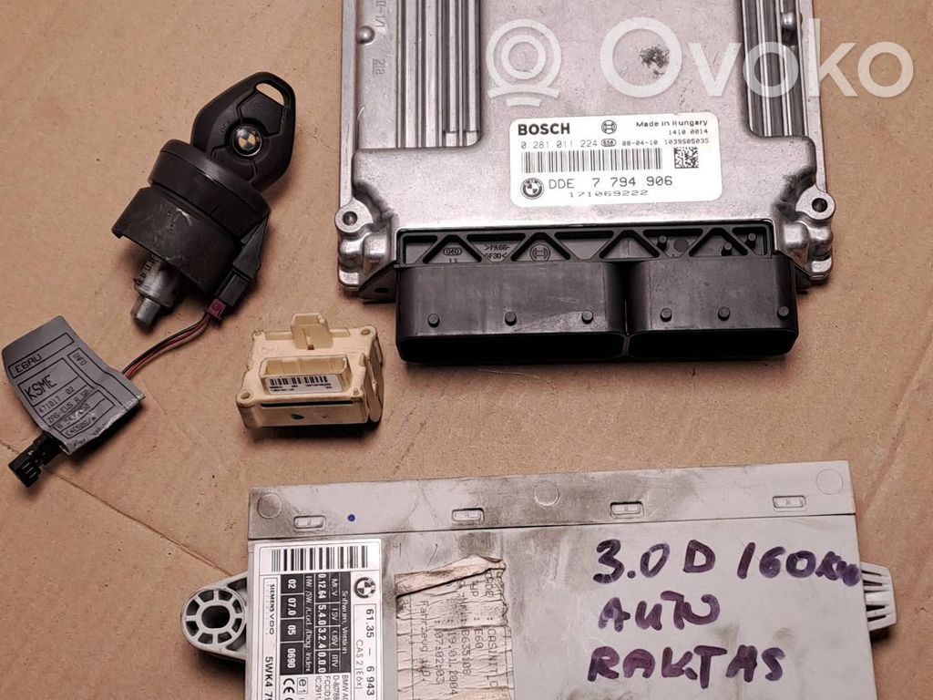BMW 5 E60 E61 Engine ECU kit and lock set 