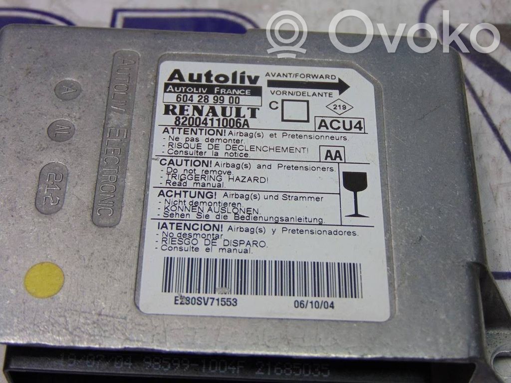 Renault Megane II Airbag control unit/module 