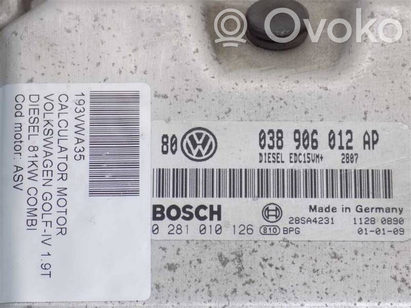 Volkswagen Golf IV Engine control unit/module 
