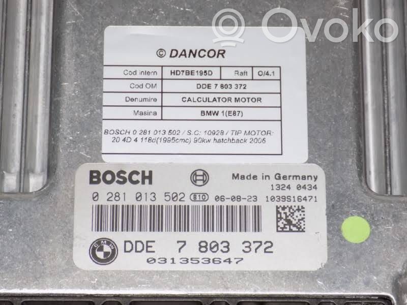 BMW 1 E81 E87 Engine control unit/module 
