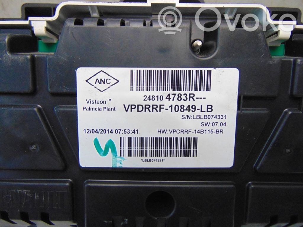 Renault Captur Speedometer (instrument cluster) 