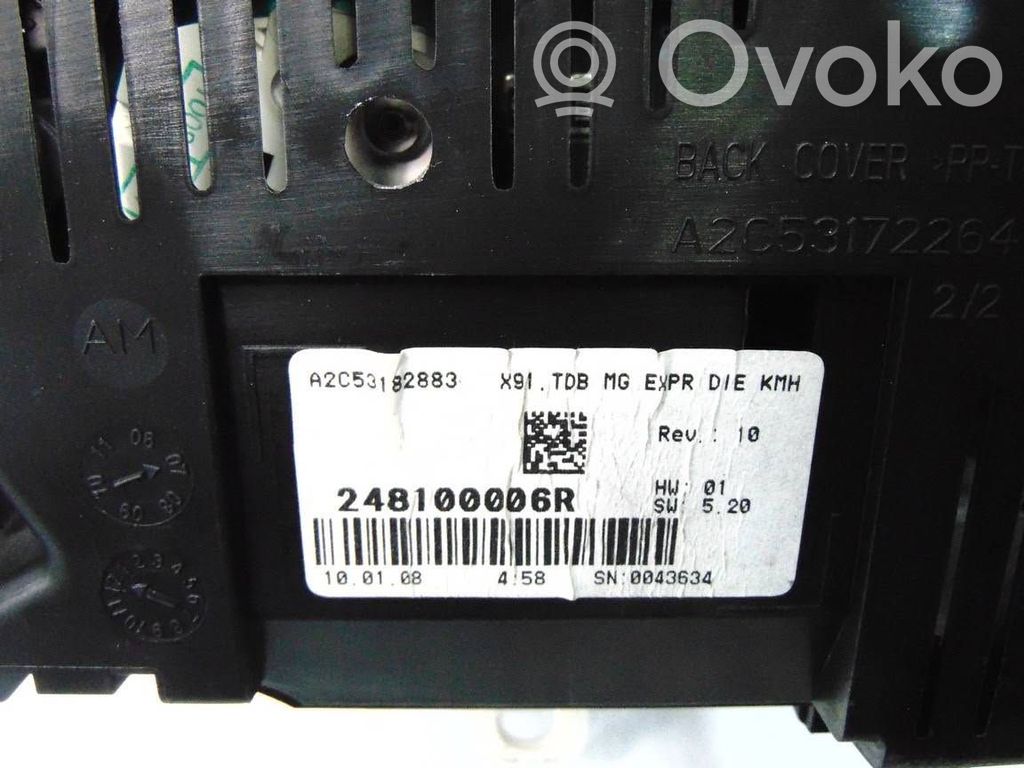 Renault Laguna III Speedometer (instrument cluster) 