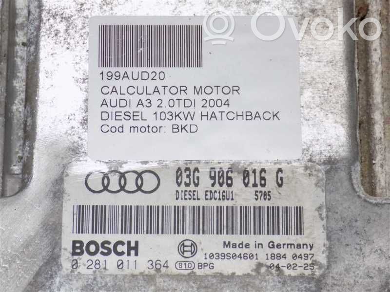 Audi A3 S3 A3 Sportback 8P Engine control unit/module 