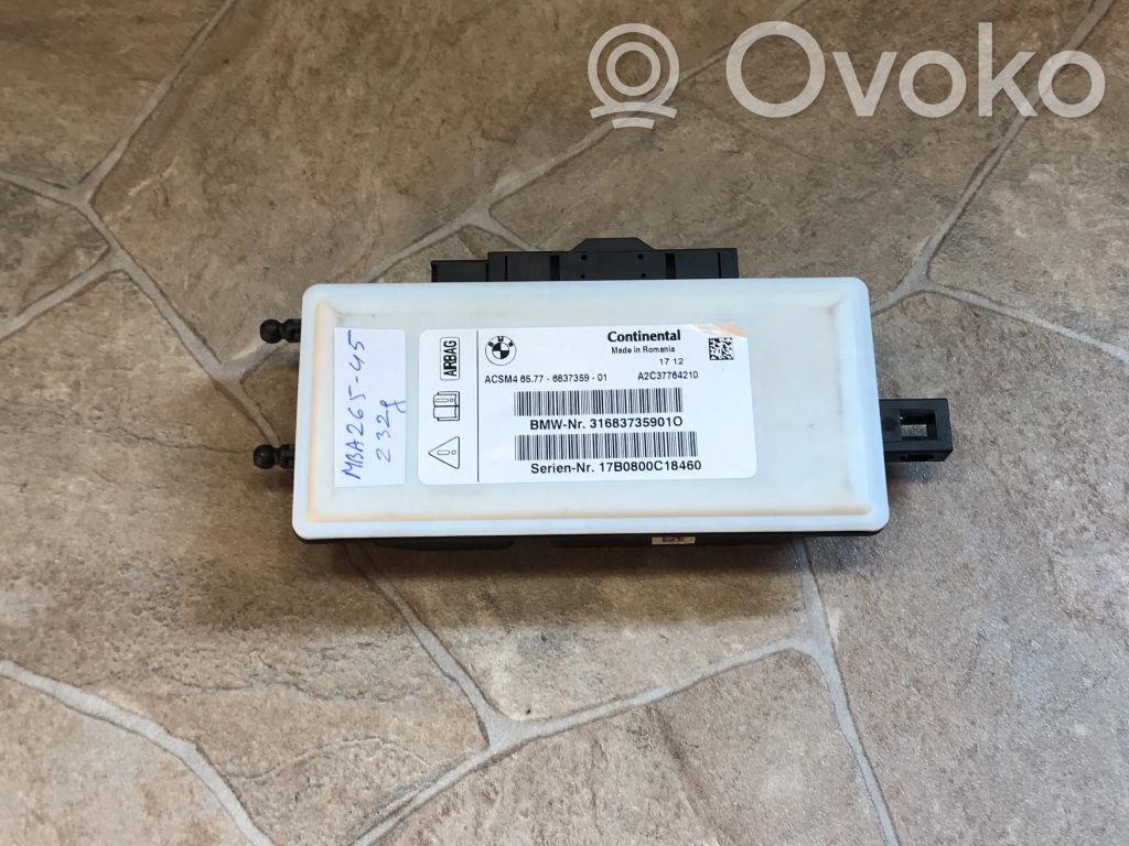 BMW 3 F30 F35 F31 Sterownik / Moduł Airbag 