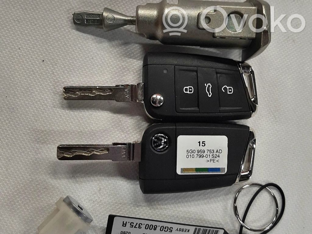 Volkswagen Golf VII Klucz / Karta zapłonu 