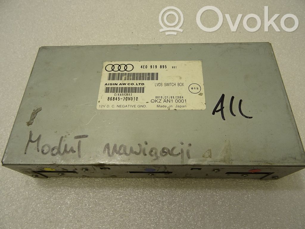 Audi A8 S8 D3 4E GPS navigation control unit/module 