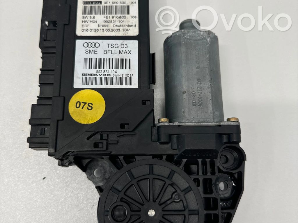 Audi A8 S8 D3 4E Front door window regulator motor 