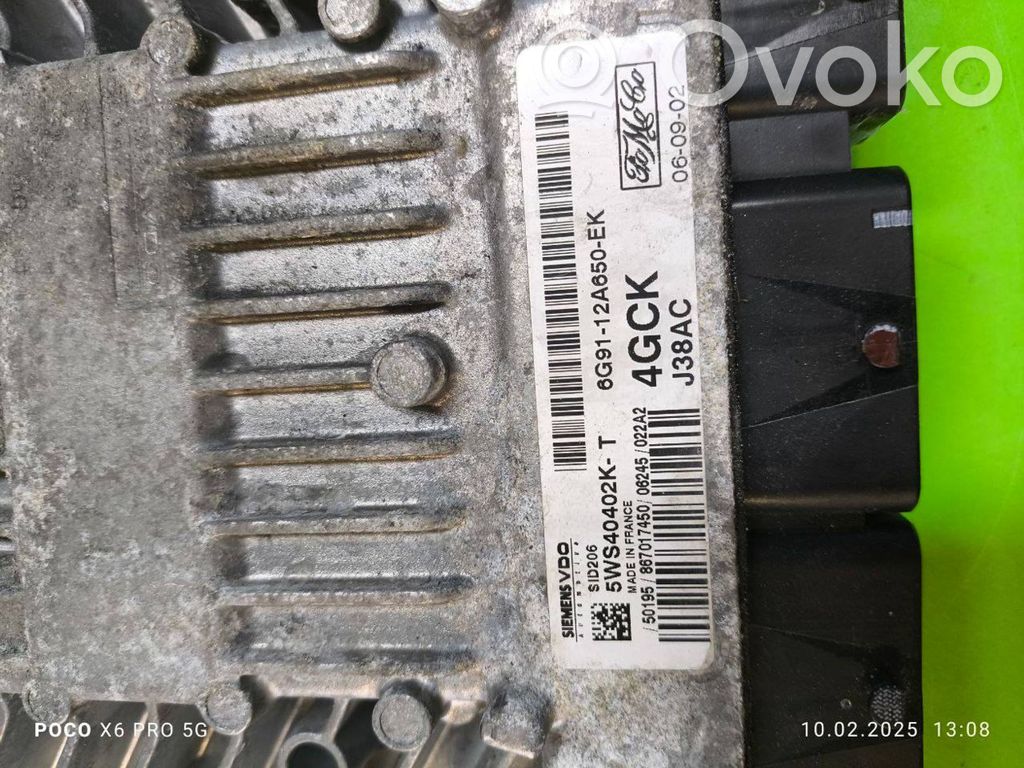 Engine control unit/module ECU   6G9112A650FK,5WS40402KT
