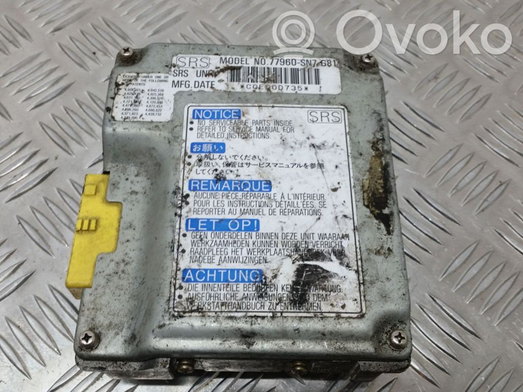 Airbag control unit/module   77960SN7G81,CQED0D735