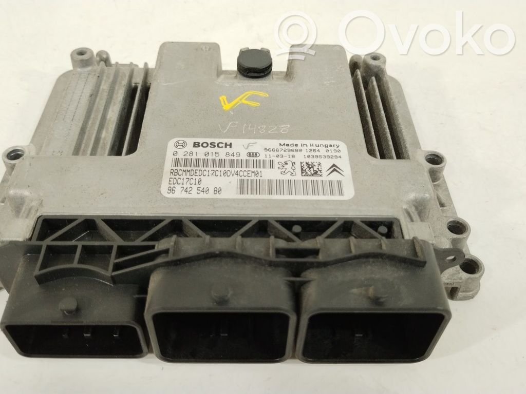 Engine control unit/module   9674254080,EDC17C10,0281015849