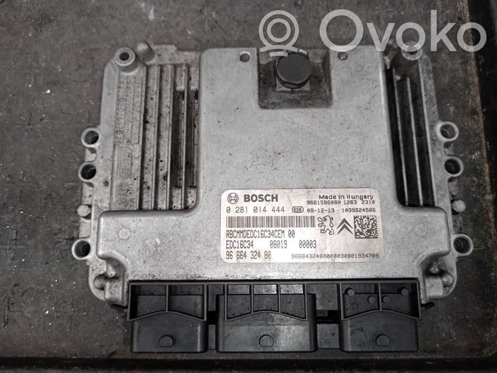 Unidad de control/módulo del motor   9666432480,0281014444,9661586080