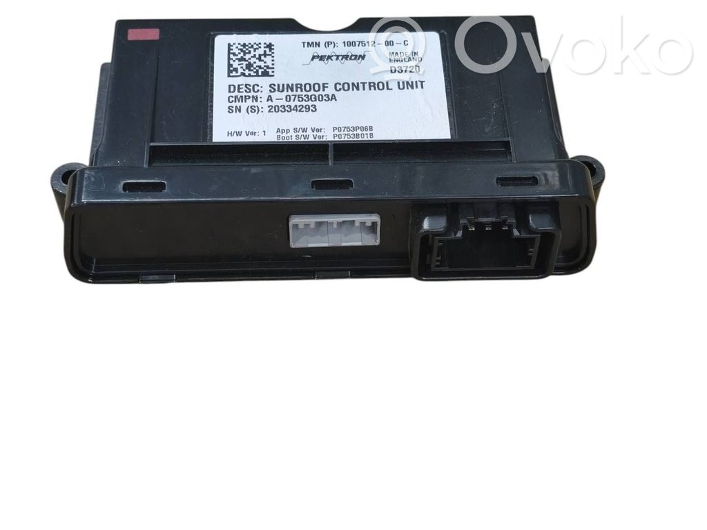 Tesla Model S Sunroof control unit/module 