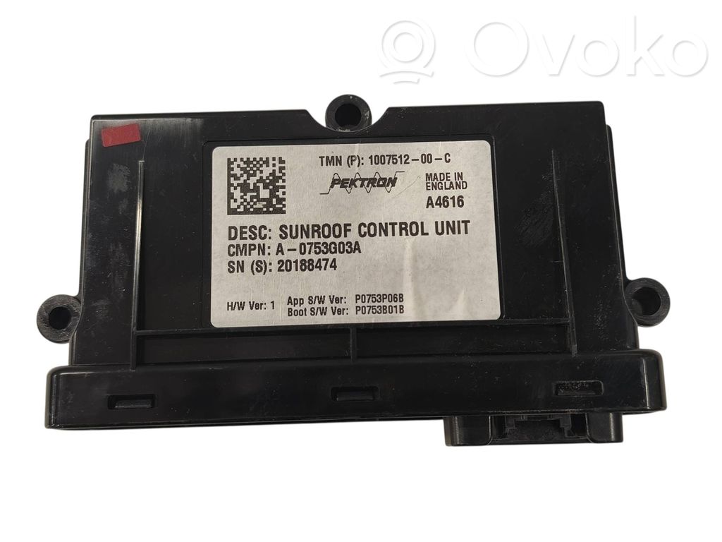 Tesla Model S Sunroof control unit/module 