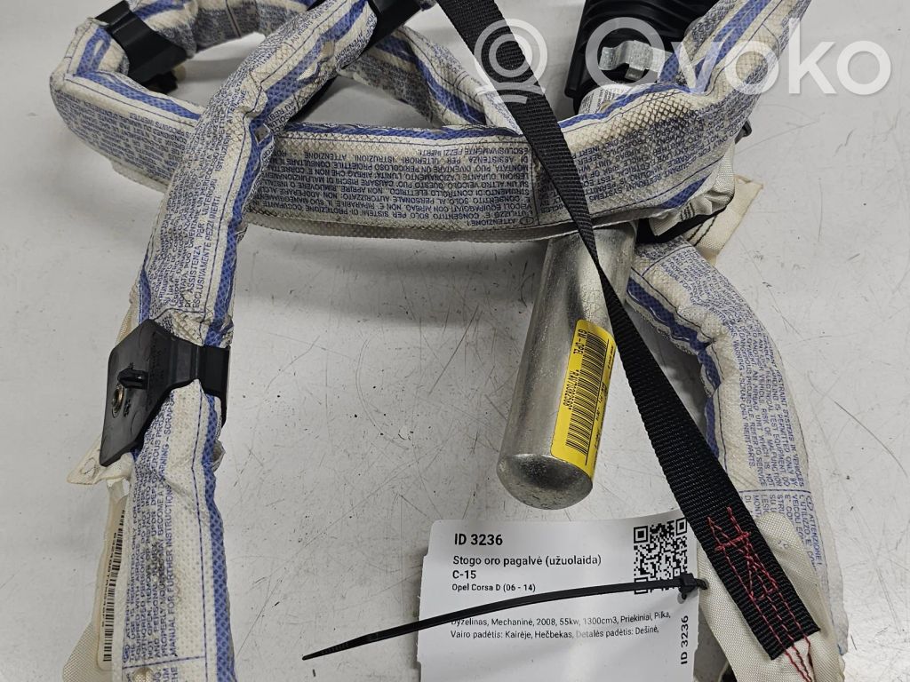 Opel Corsa D Airbag del techo 
