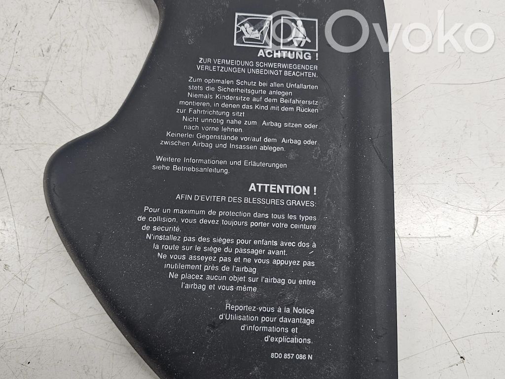 Audi A4 S4 B5 8D Dashboard side end trim 