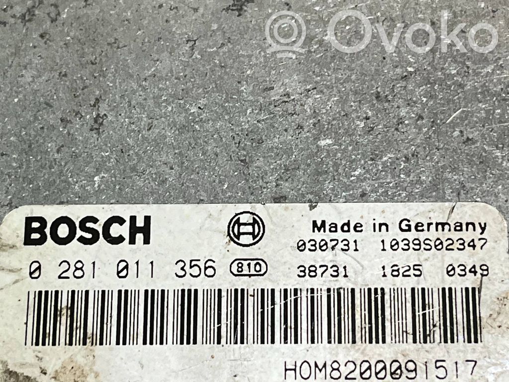 Engine control unit/module   8200091517,1039S02349,0281011356