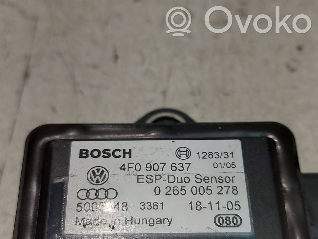 Audi A6 S6 C6 4F ESP acceleration yaw rate sensor 