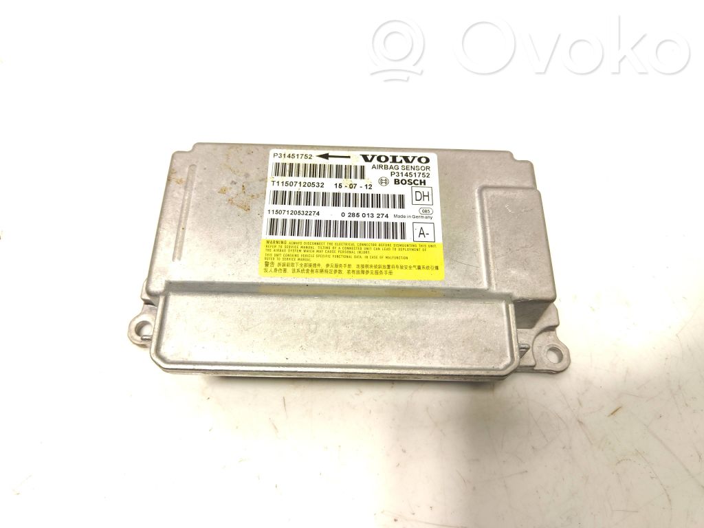 Volvo V60 Airbag control unit/module 
