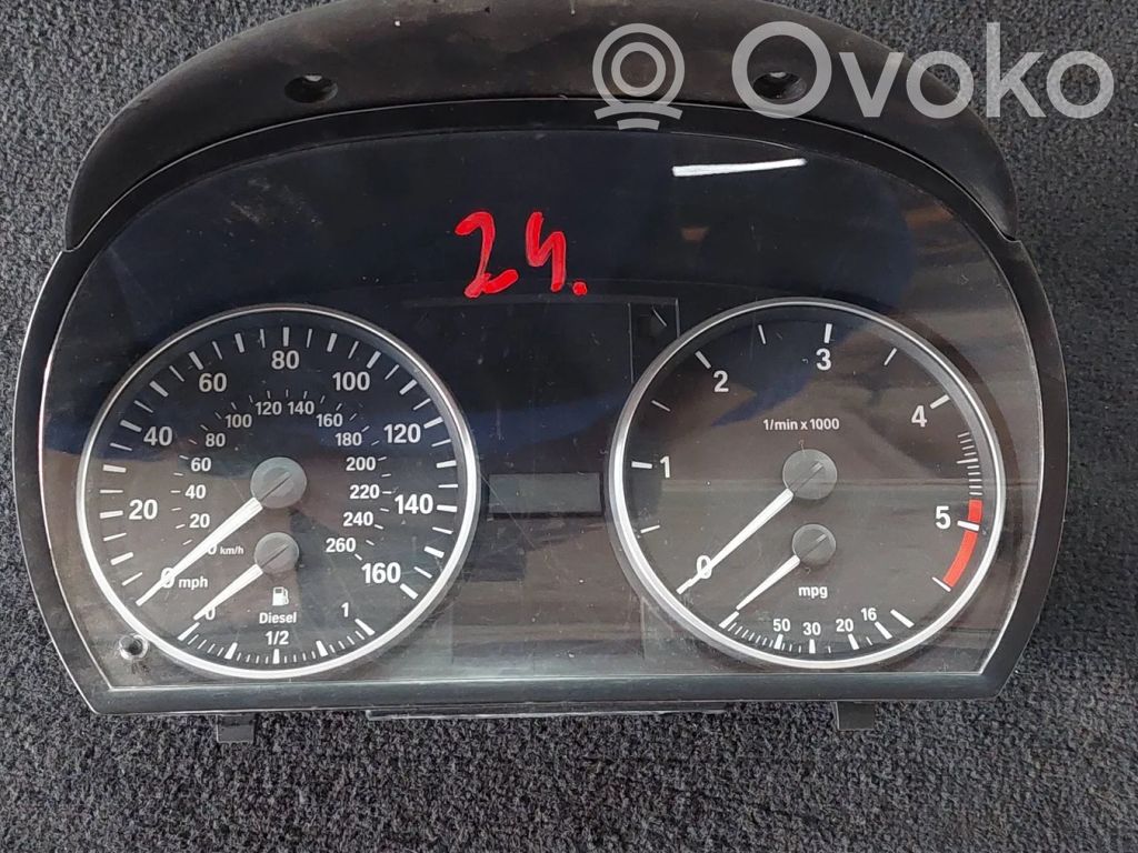 BMW 3 E90 E91 Spidometrs (instrumentu panelī) 
