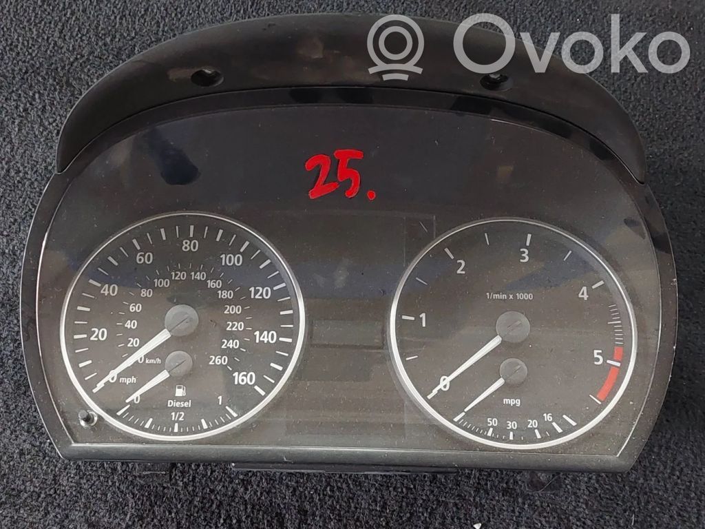 BMW 3 E90 E91 Spidometrs (instrumentu panelī) 