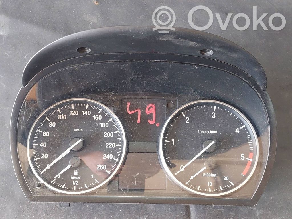 BMW 3 E90 E91 Spidometrs (instrumentu panelī) 