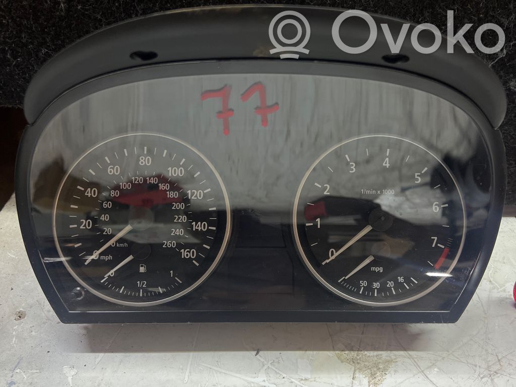BMW 3 E90 E91 Spidometrs (instrumentu panelī) 