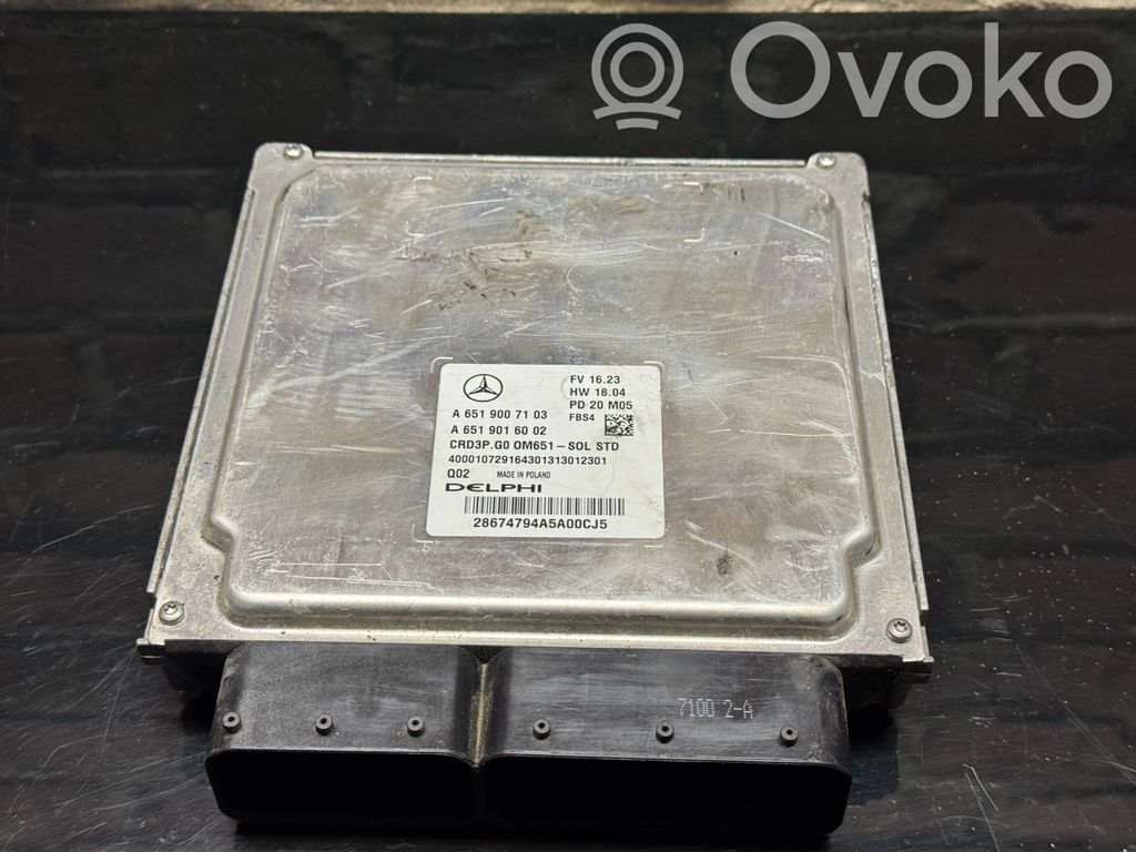 Engine control unit/module   A6519007103,A6519016002,28674794A5A00