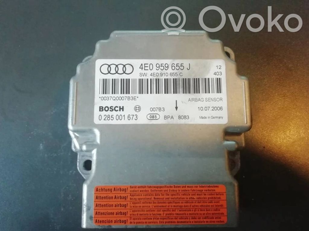 Audi A8 S8 D3 4E Airbag control unit/module 